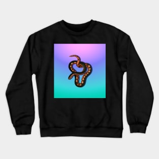 Bluest gradient colorful illustration of a snake Crewneck Sweatshirt